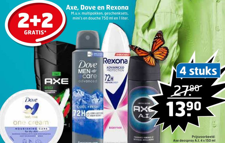 Axe   deodorant, douchegel folder aanbieding bij  Trekpleister - details