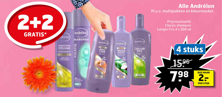 Andrelon   conditioner, shampoo folder aanbieding bij  Trekpleister - details