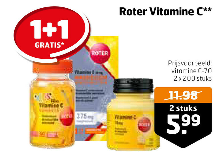 Roter   vitamine folder aanbieding bij  Trekpleister - details