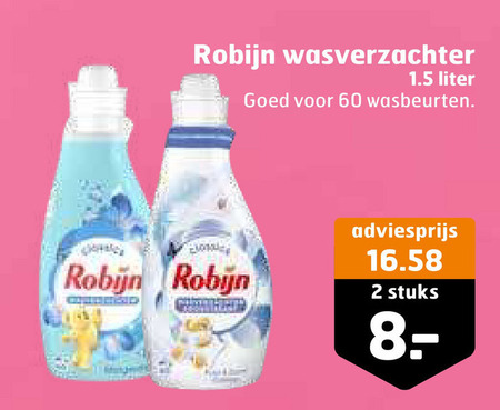 Robijn   wasverzachter folder aanbieding bij  Trekpleister - details