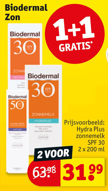 Biodermal   zonnebrandolie, aftersun folder aanbieding bij  Kruidvat - details