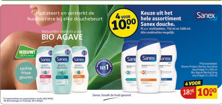 Sanex   douchegel folder aanbieding bij  Kruidvat - details