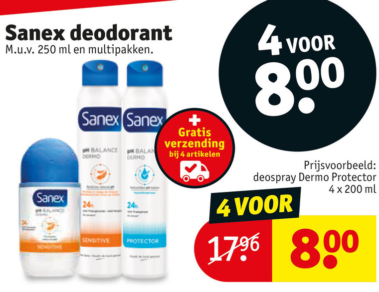 Sanex deodorant folder aanbieding bij Kruidvat details