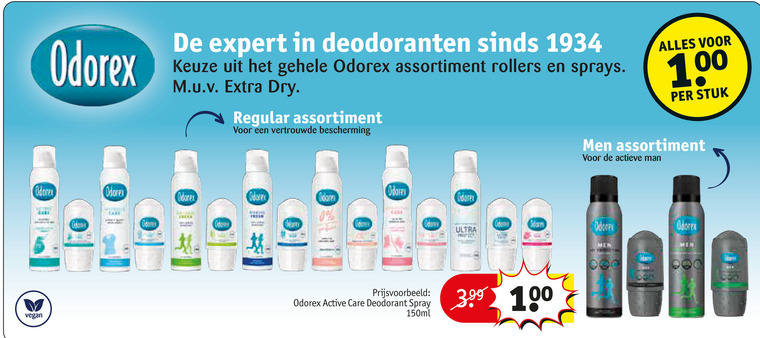 Odorex   deodorant folder aanbieding bij  Kruidvat - details