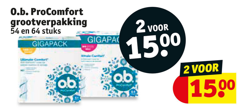 O.B.   tampons folder aanbieding bij  Kruidvat - details