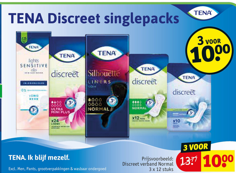 Tena Lady   incontinentieverband folder aanbieding bij  Kruidvat - details