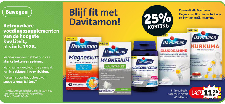 Davitamon   voedingssupplement folder aanbieding bij  Kruidvat - details