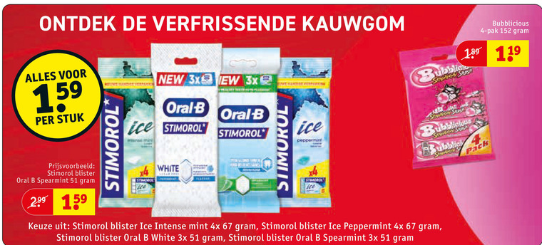 Oral-B   kauwgom folder aanbieding bij  Kruidvat - details