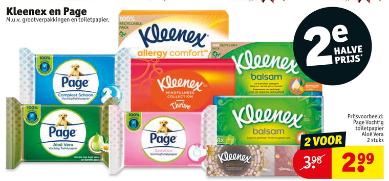 Kleenex   tissue, vochtig toiletpapier folder aanbieding bij  Kruidvat - details