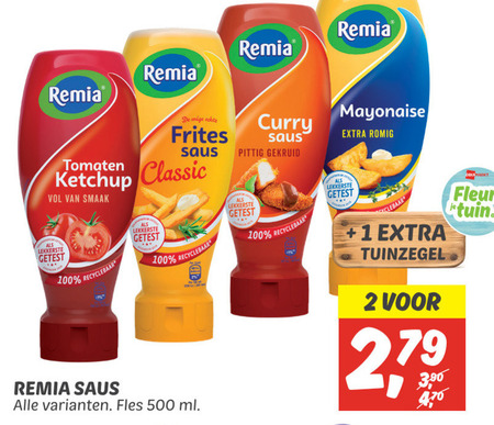 Remia   tomatenketchup, snacksaus folder aanbieding bij  Dekamarkt - details