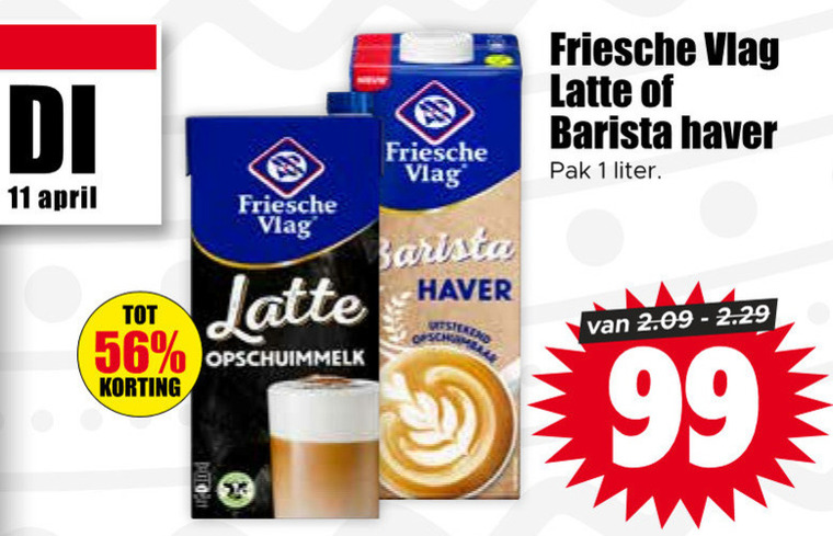 Friesche Vlag koffiemelk folder aanbieding bij Dirk - details