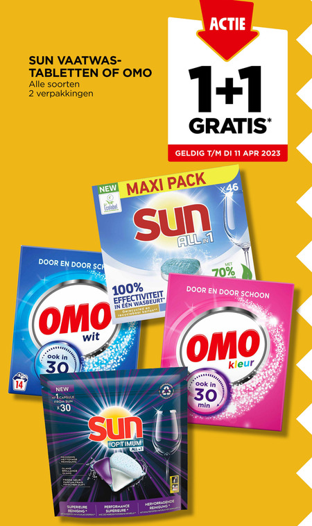 Sun   vaatwasmiddel, wasmiddel folder aanbieding bij  Jumbo - details