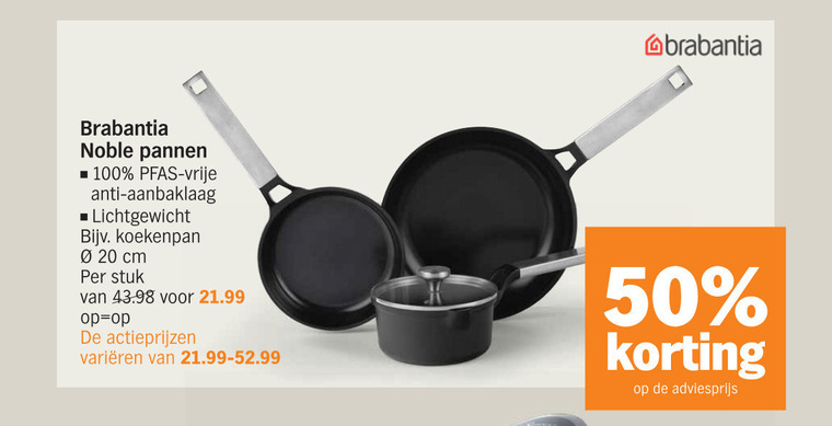 Menagerry fusie Relatief Brabantia koekenpan folder aanbieding bij Albert Heijn - details