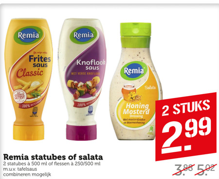 Remia   snacksaus, mayonaise folder aanbieding bij  Coop - details