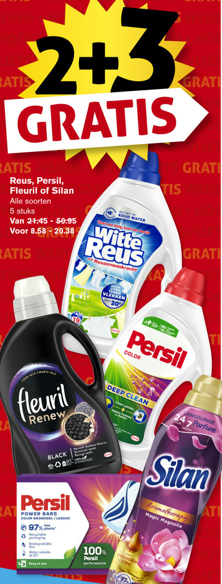 Silan   wasverzachter, wasmiddel folder aanbieding bij  Hoogvliet - details