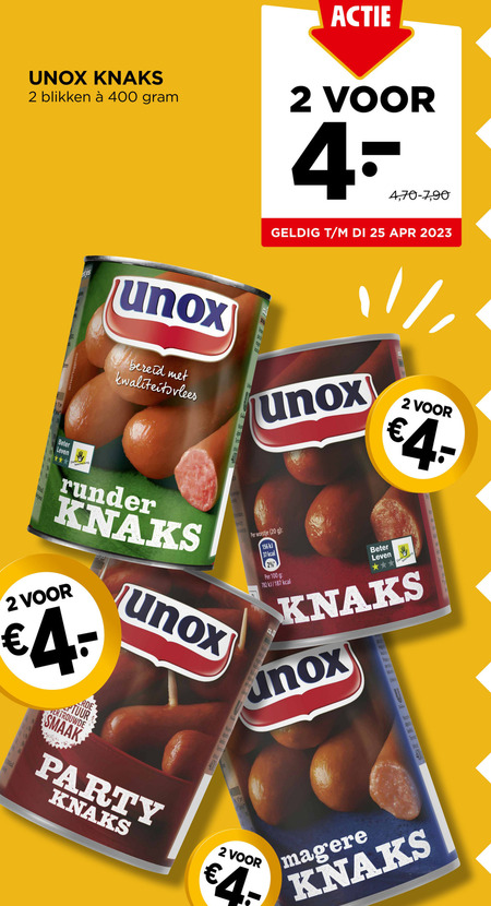 Unox   knakworst folder aanbieding bij  Jumbo - details