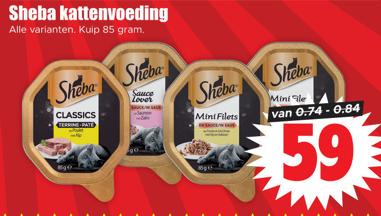 Sheba kattenvoer folder aanbieding bij Dirk