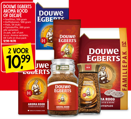 Douwe Egberts   oploskoffie, koffiepad folder aanbieding bij  Jan Linders - details