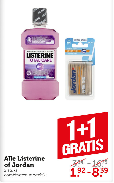 liberaal Samenwerking Tegenstander Listerine tandenstokers, mondwater folder aanbieding bij Coop - details