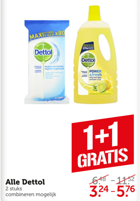 Dettol   allesreiniger, vochtige schoonmaakdoekjes folder aanbieding bij  Coop - details