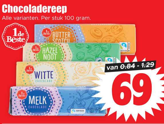 1 De Beste   chocolade folder aanbieding bij  Dirk - details