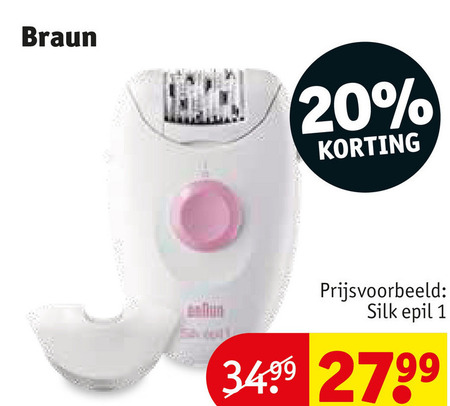 Braun epileerapparaat aanbieding bij Kruidvat details