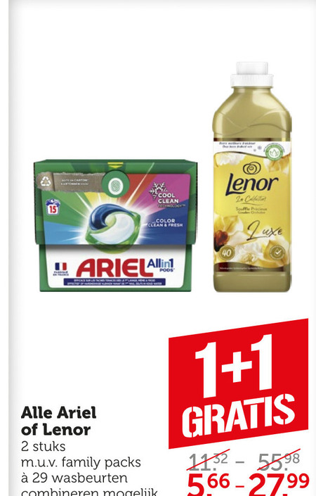 Lenor   wasverzachter, wasmiddel folder aanbieding bij  Coop - details