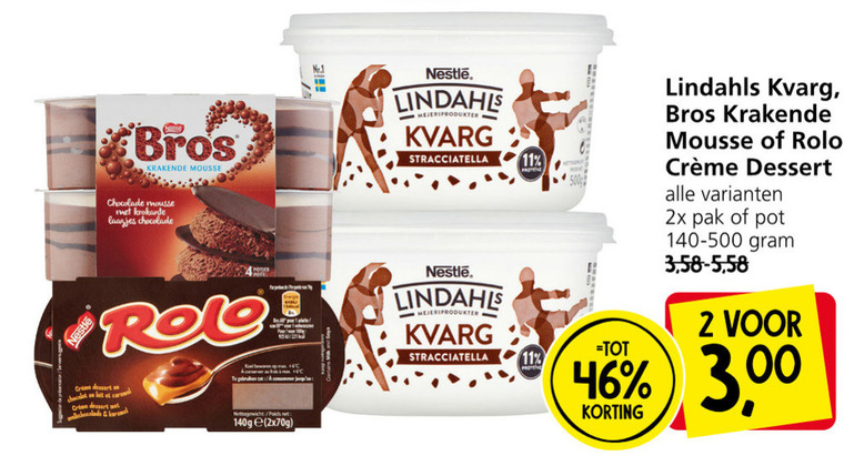 Rolo   kwark, chocolademousse folder aanbieding bij  Jan&nbsp;Linders - details