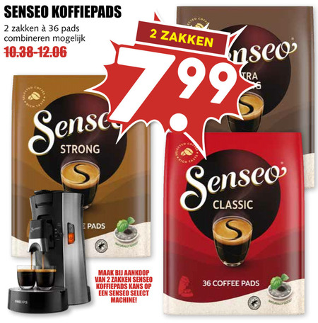 Egberts Senseo koffiepad folder aanbieding bij MCD Supermarkt Basis -