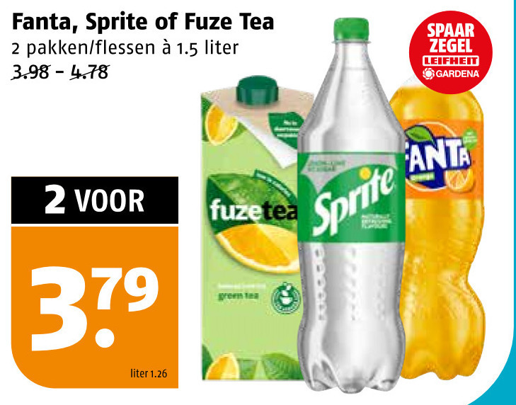 Fuze Tea frisdrank, ice tea folder aanbieding bij Poiesz details