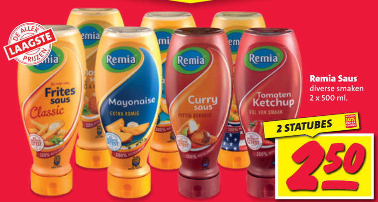 Remia   mayonaise, tomatenketchup folder aanbieding bij  Nettorama - details