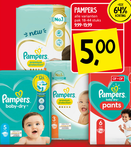 bang Charles Keasing Vloeibaar Pampers luierbroekjes, luiers folder aanbieding bij Jan Linders - details