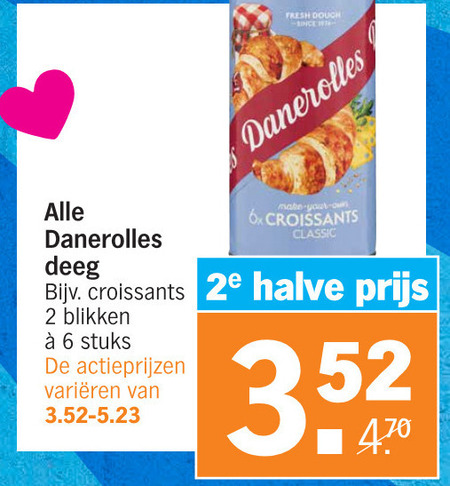 Danerolles   croissantdeeg folder aanbieding bij  Albert&nbsp;Heijn - details
