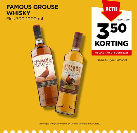Famous Grouse   whisky folder aanbieding bij  Jumbo - details