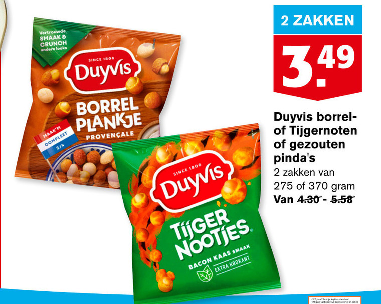 Duyvis   borrelnootjes folder aanbieding bij  Hoogvliet - details