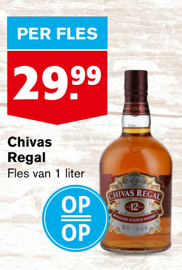 Chivas Regal   whisky folder aanbieding bij  Hoogvliet - details