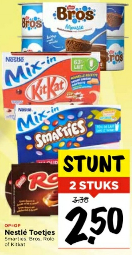 Smarties Rolo's Mix folder aanbieding bij Vomar - details