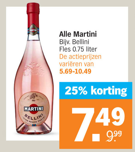 Martini   champagne sparkling wijn folder aanbieding bij  Albert Heijn - details