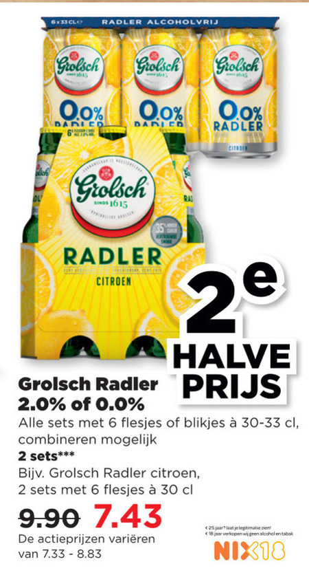 Grolsch   radler bier folder aanbieding bij  Plus Vandaag - details