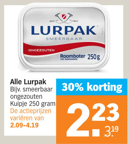 lurpak   roomboter folder aanbieding bij  Albert Heijn - details