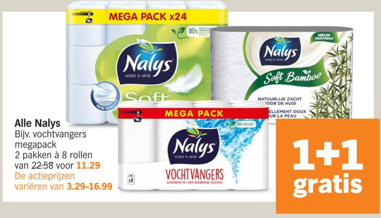 Nalys   toiletpapier, keukenpapier folder aanbieding bij  Albert Heijn - details