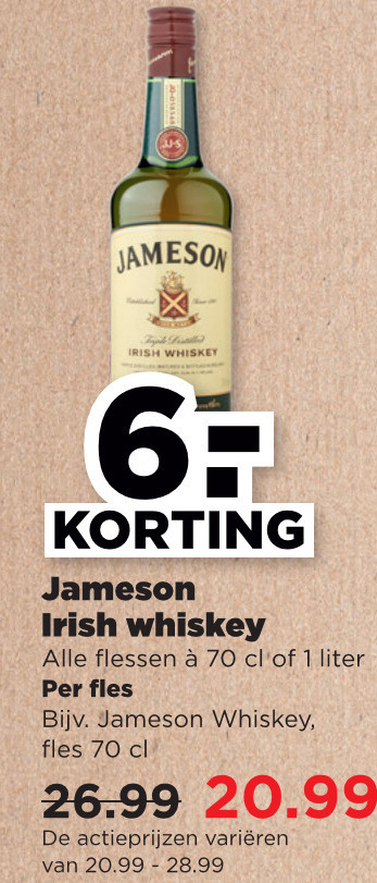 Jameson   whisky folder aanbieding bij  Plus - details