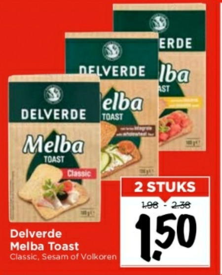 Melba   toast folder aanbieding bij  Vomar - details