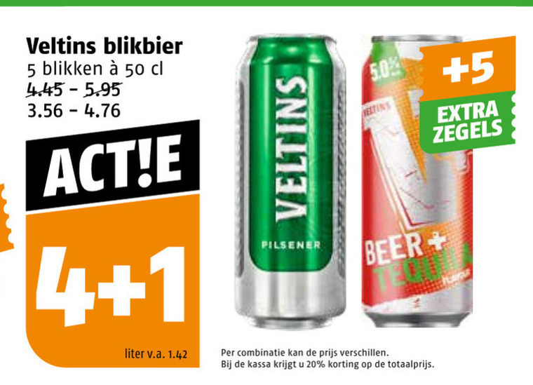 Veltins   blikje bier folder aanbieding bij  Poiesz - details