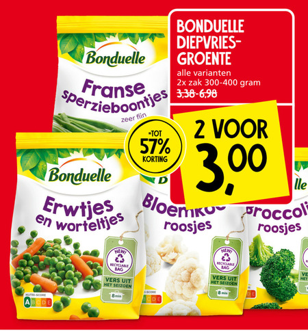 Bonduelle   diepvriesgroente folder aanbieding bij  Jan Linders - details