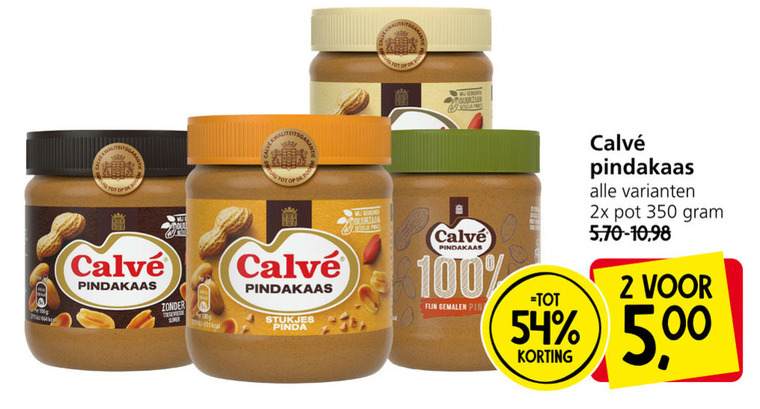 Calve   pindakaas folder aanbieding bij  Jan Linders - details