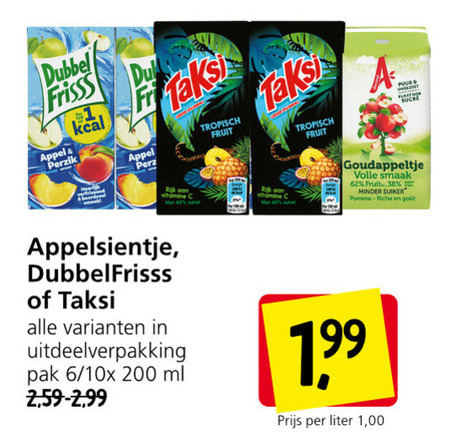 Appelsientje   fruitdrank folder aanbieding bij  Jan Linders - details