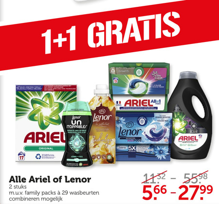 Ariel   wasmiddel, wasverzachter folder aanbieding bij  Coop - details