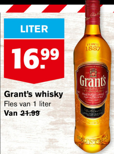 Grants   whisky folder aanbieding bij  Hoogvliet - details