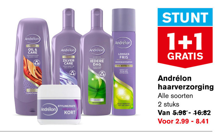 Andrelon   shampoo folder aanbieding bij  Hoogvliet - details